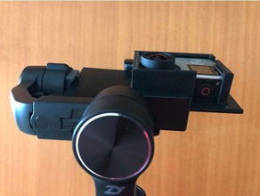 adaptador gopro 4 para gimbal zhiyun smooth-q camera adapter hero stand smoothq 3d print model - Mito3D