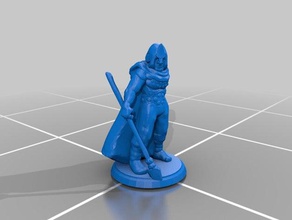 rogue spearman toys & games d&d dnd dungeons dragons elf human mini miniature rpg 3d print model - Mito3D