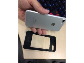 iphone7 insignia portador de la cubierta el teléfono móvil porta gafete tarjeta identificación del titular 3d print model - Mito3D