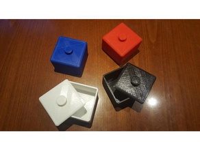semplice quadrato di copertura i contenitori box contenitore il coperchio 3d print model - Mito3D