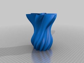 sinuoso vasos personalizável através de gráficos polares esculturas taça espiral vaso 3d print model - Mito3D
