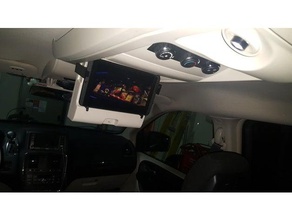 dodge caravan routan van traseiro, sistema de entretenimento com o tablet do suporte a indústria automotiva 3d print model - Mito3D