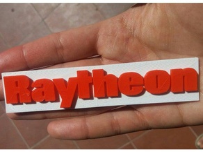 raytheon logo işaretler ve logolar 3d print model - Mito3D