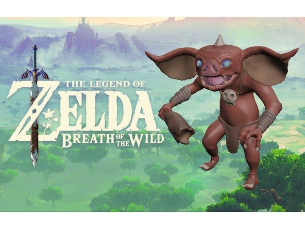 la leggenda di zelda respiro wild - bokoblin sculture amiibo botw selvaggio gioco link loz nintendo interruttore sculptris scultura giocattolo 3D print model - Mito3D