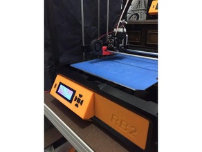 rb2 inclinado frontal lcd cubre Impresora 3d de las piezas actualización rigidbot 2 3d print model - Mito3D
