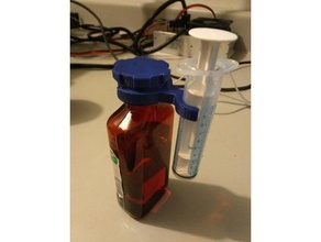 medical bottle cap syringe support household 3d print model - Mito3D