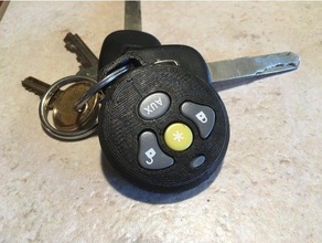 key fob shell automotive 3d keychains button car keys remote keychain keyfob keyless entry keyring valet vehicle 3d print model - Mito3D