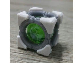 portal 2 refraction cube discouragement redirection toy & game accessories marble 3d print model - Mito3D