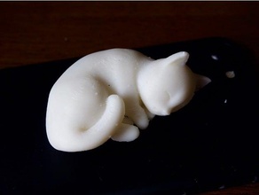 sleeping kitten animals 3d print model - Mito3D