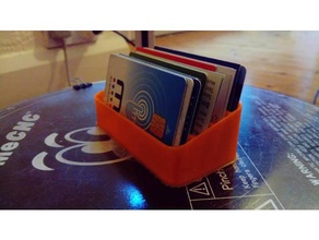 simple business credit card organizer holder office 3d print model - Mito3D