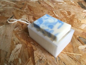 personnalisable de porte-savon & plat la salle bains personnalisables personnaliser paramétrique le savon soapdish boîte à porte 3d print model - Mito3D
