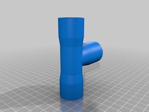 il mio personalizzato conduttore elettrico tubo a t di derivazione forniture famiglia su misura 3d print model - Mito3D