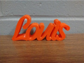 louis işaretler ve logolar 3d isimler adı 3d print model - Mito3D