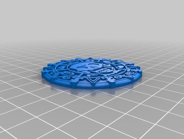 pirata medalhão piratas 3D print model - Mito3D