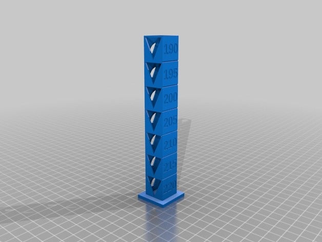 my customized temp calibration tower 3d printing tests 3D print model - Mito3D