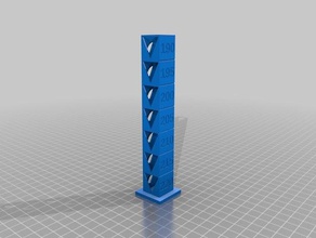 mon personnalisés temp étalonnage de la tour L'impression 3d tests personnalisé 3d print model - Mito3D