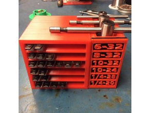 drill tap-Veranstalter Werkzeug-Halterungen & - Boxen Veranstalter storage Tippen Sie auf Griff tools Halter Werkzeughalter Werkzeug-Lagerung 3d print model - Mito3D