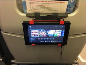 nintendo switch plane tray table holder mount video games airplane tablet 3d print model - Mito3D