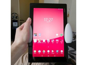 comfort grips xperia z2 tablet accessories accessory ergonomic ergonomics grip peripherals 3d print model - Mito3D