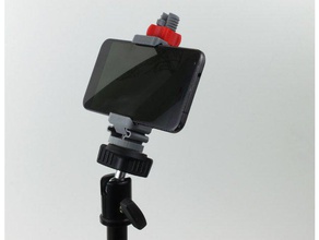 telefone universal de montagem em tripé câmera suporte grampo do parafuso smartphone titular threads 3d print model - Mito3D
