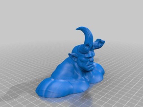 bruta busto criaturas 3d print model - Mito3D