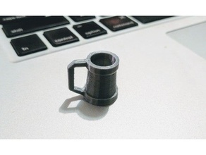 mini-Humpen - low-poly Modell-Möbel Bier cup stein tankard yellowscope 3d print model - Mito3D