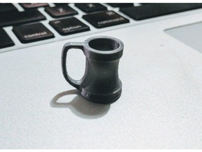 pürüzsüz mini tankard model mobilya bira kap mug stein yellowscope 3d print model - Mito3D