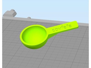 covfefe scoop comida & bebida el café cucharada de 3d print model - Mito3D
