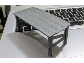 de madeira da taberna tabela modelo móveis yellowscope 3d print model - Mito3D