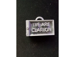 keychain we clarion signs & logos 3d print model - Mito3D