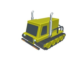 micro máquinas de la serie mundial vehículos machines modelo nieve tanque juguete seguimiento camión vehículo 3d print model - Mito3D
