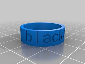 blackbear anel anéis personalizado 3d print model - Mito3D