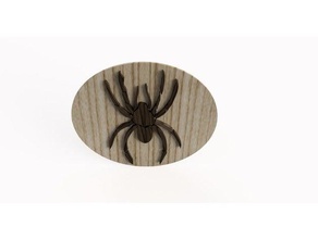 spider wall board household fun wood 3d print model - Mito3D