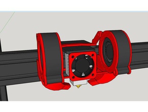 çift üfleyici fan kanalı montaj plaka 3d yazıcı parçaları blower tevo tarantula 3d print model - Mito3D