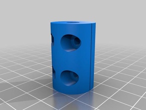 mon paramétrique personnalisé de l'axe z du coupleur pas à la tige filetée couplage L'imprimante 3d pièces 3d print model - Mito3D