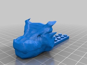 lego ejderha kafası heykeller 3d print model - Mito3D