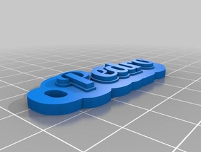 pedro Schlüsselanhänger kundengebundene 3d print model - Mito3D