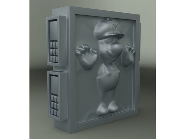 idraulico congelato nella carbonite sculture mario di star wars video gioco 3D print model - Mito3D