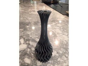 wavey vazo kaplar çiçek burgulu 3d print model - Mito3D
