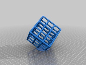 3x3 lattice cube torture test math art customized 3d print model - Mito3D