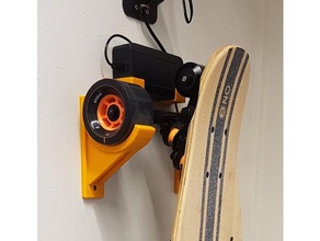 evolucionar de bambú, un soporte pared deporte y al aire libre bambú personalizado eléctrico longboard la patineta uno montaje en 3d print model - Mito3D