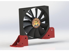 120mm fan stand mount v2 electronics 3d print model - Mito3D