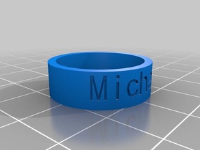 mein name kundengebundene ring Ringe 3d print model - Mito3D