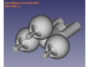 alien-meson gunship mk1 Fahrzeuge Raumschiff 3d print model - Mito3D