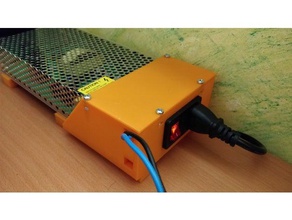 basit psu kutusu elektronik 10a 12 V 12v10a güç kasa kapak monte edin güvenlik 3d print model - Mito3D