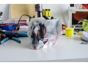 vase mode skull household 3d print model - Mito3D