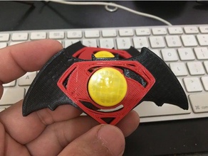 remix batman v superman logo spinner toy & game accessories vs 3d print model - Mito3D