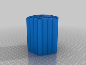 customized honeycomb pencil holder organization 3d print model - Mito3D