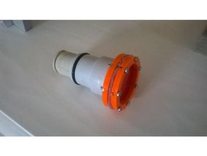 flange m3 nuts make cap tube diy plumbing pool swimming washer 3d print model - Mito3D