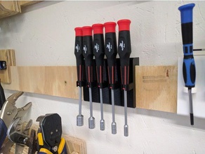 french cleat screwdriver holder organization 3d print model - Mito3D